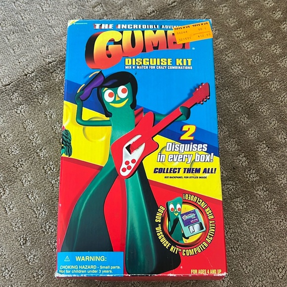 Vintage 1996 Gumby Disguise Kit - Cowboy & Clown Kit New in the Box - Picture 1 of 8